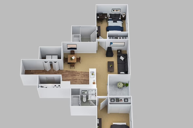 Apartment layout - ThePointe at Central Apartments