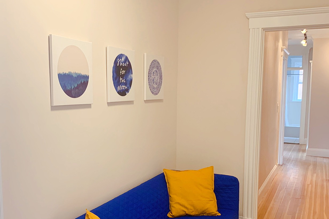Sitting Area - Right next to BC Reservoir Apartments;  Seeking female roommate;  1 room in 3b1b;  NO FEE; Avail 9/1