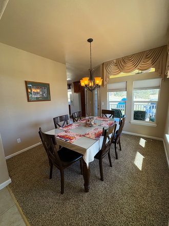 Large formal dining - Well Maintained, Furnished Country Home in the Sierra Foothills-Above the fog, below the snow