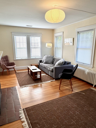 Living Room - 3 bedroom Furnished Sublet West Cambridge Condo