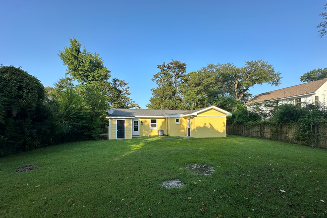back yard - Mid-century Modern Home Centrally located near Whole foods and Avondale.