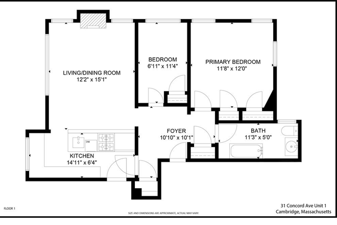 Floor Plan - Spacious Homey Apartment Near Law School
