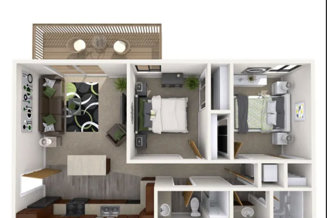 Exact layout of mine. - Cedar Village Apartments