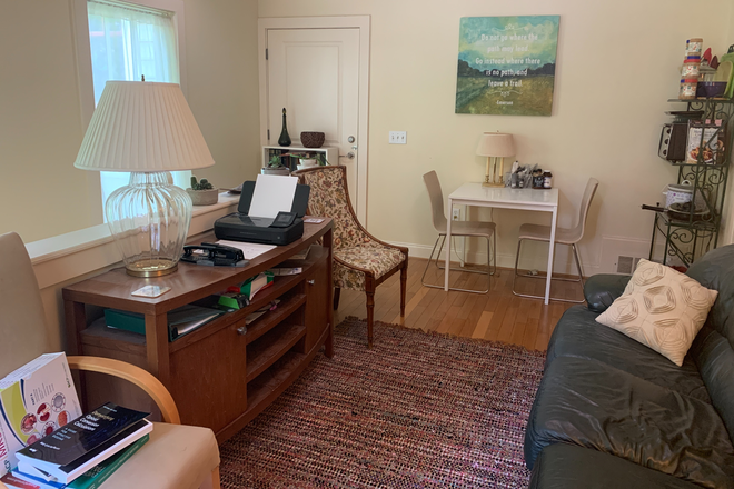 Living room/eating area - 1/1 private entrance, quiet, furnished incl utilities + wifi, $1350 Apartments