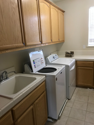laundry - Fully furnished bedroom with private bath. House