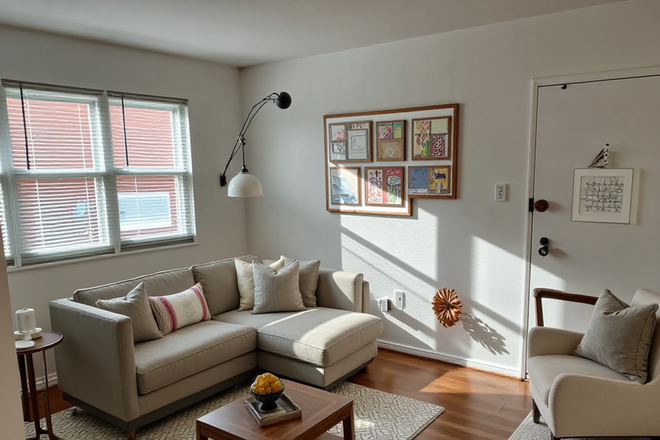 living room - Bright and thoughtfully updated, 2BR : in-unit wash + Parking Condo