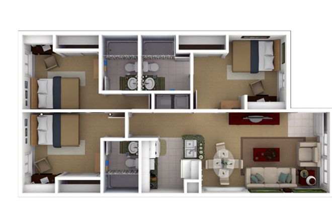 Floor plan - The Ivy apartments