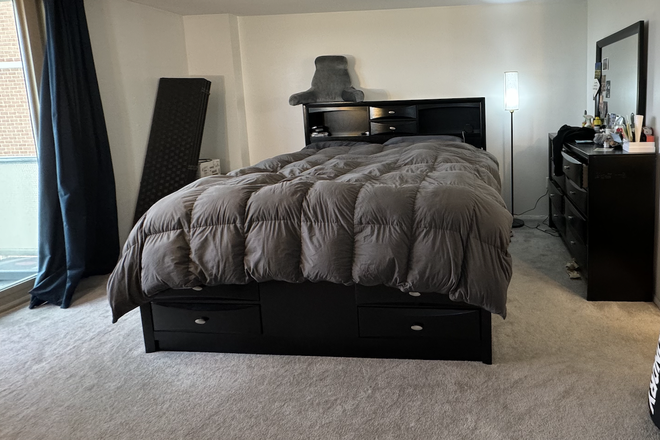 bedroom side - studio at charles village/homewood