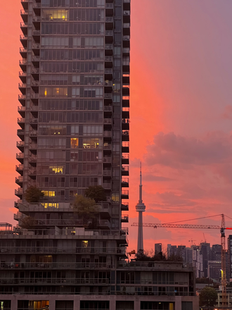 Sunrise View from the Penthouse Rooftop Deck - Incredible Panoramic Skyline-view 1-Bedroom Penthouse with Spacious Rooftop Deck, Furnished