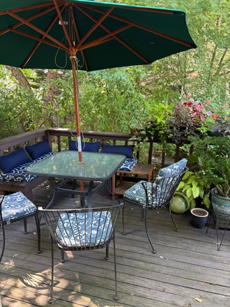 Deck - Pleasant furnished room in private home, great location, close to public transportation