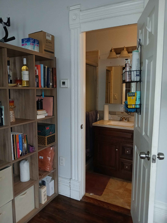 Bathroom from the outside - Exposed Brick Apartment-(Grads Only)