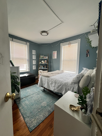 Bedroom - Large kitchen living room area, equal sized bedrooms, washer and dryer in building Apartments