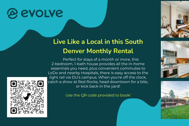 QR CODE FOR FULL DETAILS AND BOOKING - 432 Modern Bungalow Furnished House - Close to DU campus and RTD