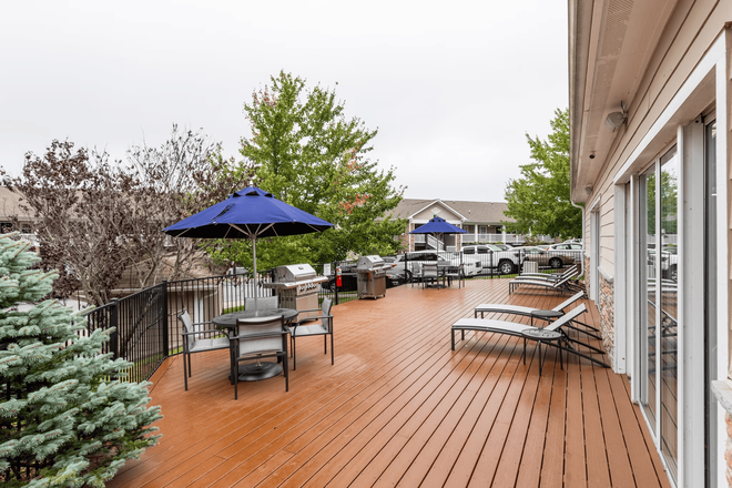 Grill and Deck Area - The Village at Meadowview Apartments