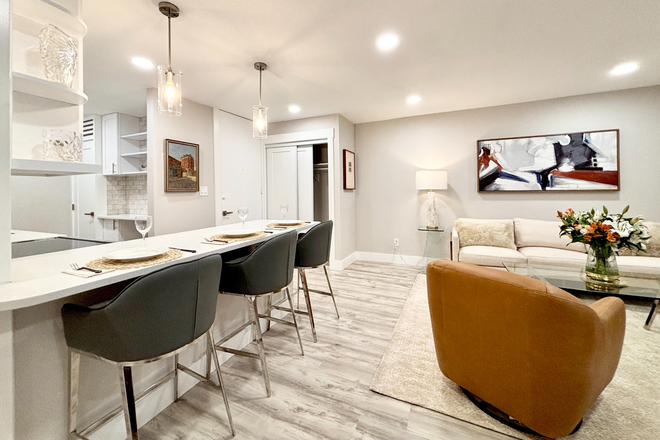 living room (staged photo, does not come furnished) - 1700 17th ST (2BR/ 1BA) Apartments