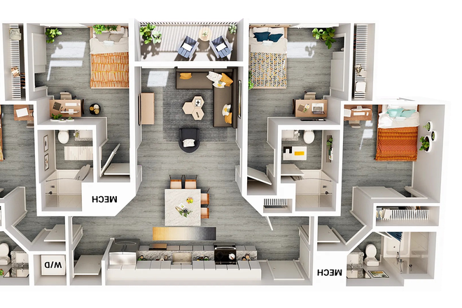 First bedroom to the right for sublease (A) - Accolade Collegiate Village East Apartments