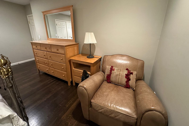 Seating Sofa Area and Dresser - Large Furnished Bedroom w/King Bed & Walk-In Closet Utilities included Quiet Home – Lexington