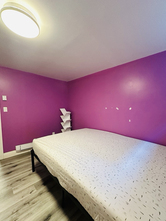 Queen bed with mattress, we have pillows, blanket ... if you like, let us know we will bring them to the room for you. - The Blue Tulips - a spacious furnished bed room basement; separate entrance.