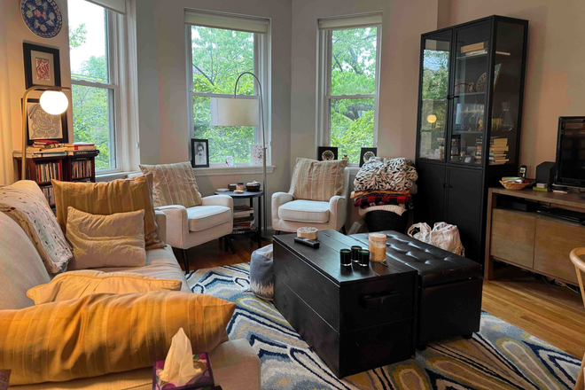 Living Room - Beautiful Corner Apartment (Unfurnished) on Boston College Green Line for Rent