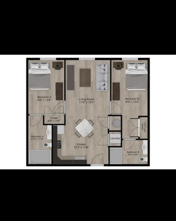 Floor plan - Escher Apartment