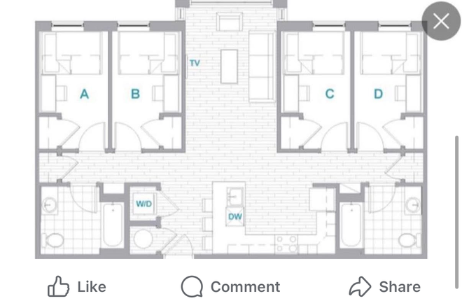 4x2 terrace layout - Landmark Apartments