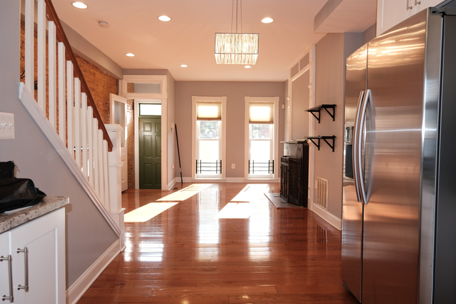 First Floor from Kitchen - 3 Beds, 3 Baths in Beautiful Patterson Park -- 3 min drive, 15 min walk to JHU School of Nursing Townhome