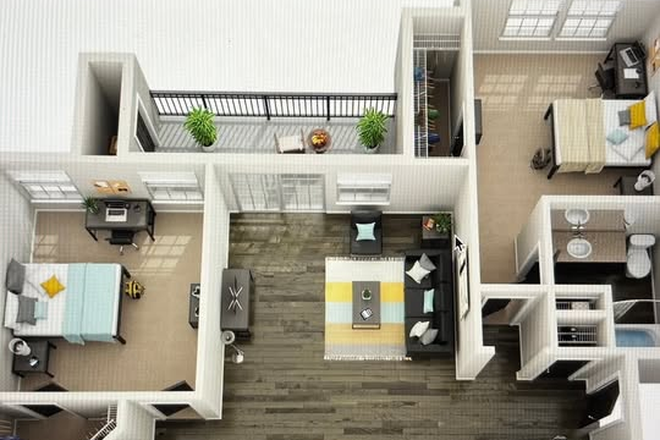 Floorplan - 1 bed/bad sublet at The Landing