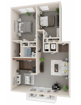 Floorplan of apartment - Kenilworth at Charles Apartments