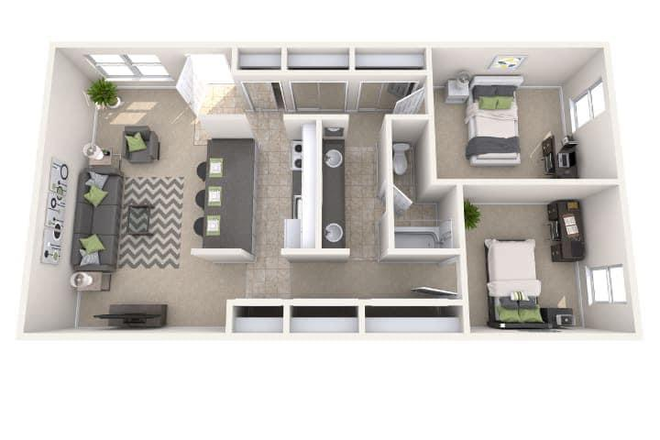 Floorplan - Campus Hill Drive Apartments