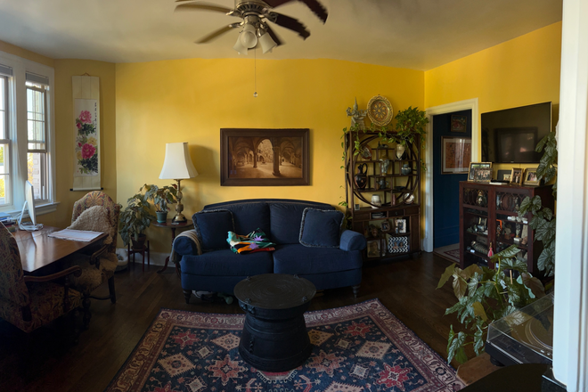 Living room - Cathedral Views and European Elegance in the heart of DC Condo