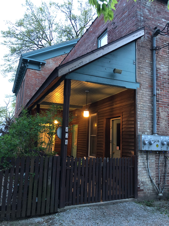 Private Entrance (from parking area) - Lovely Downtown Studio Apartment Includes: Central Heat/AC, Private Entrance, WiFi,  Security System