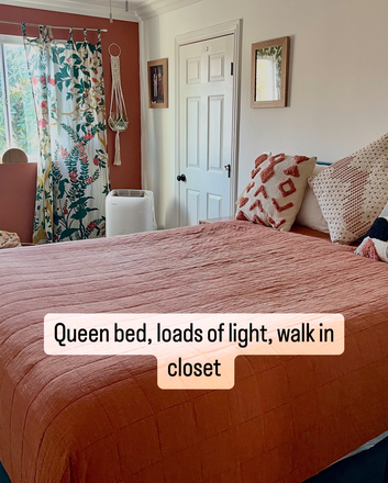 BED CLOSET VIEW - Large Furnished Light Filled Upstairs Bedroom Avail in Highland Park Available January House