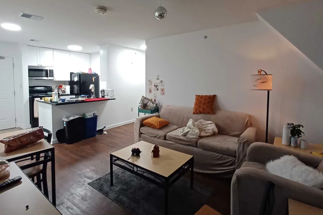 Kitchen + Living Room - South Campus Commons 1, 5th Floor, Female Roommates, 4 Bed x 2 Bath