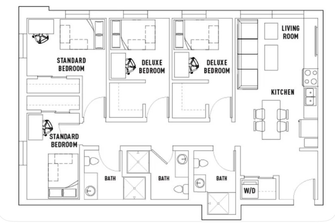 floorpan - Spring 2027 Sublease – Campus Edge on Pierce | Private Bedroom | Female