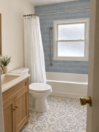 New Bathroom - Pretty 1 Bedroom second floor apartment
