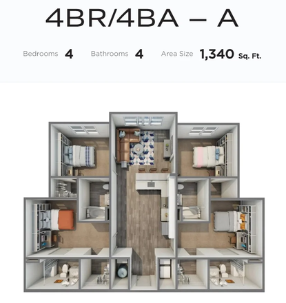 layout, room available top right - RUSH Student Living