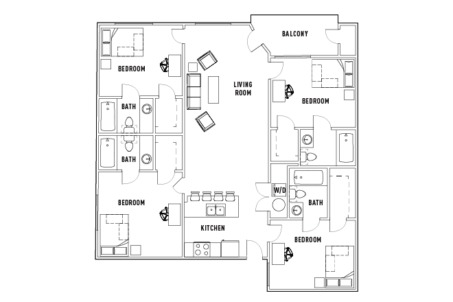 The Floorplan - The Edge Apartments