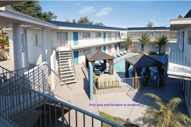 Pool Area - 2 bed 2 Bath, 5 minute walk from campus Apartments