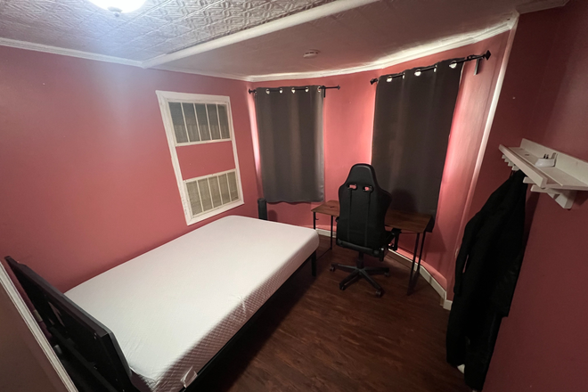 Bedroom, full size bed for scale. Room comes with the furniture - Sublease Available for July-August in Mission Hill