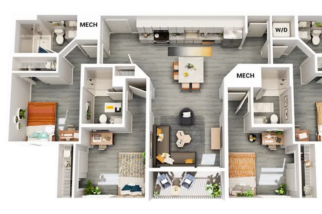 Specific room is the far left one - The Accolade Collegiate Village East Apartments