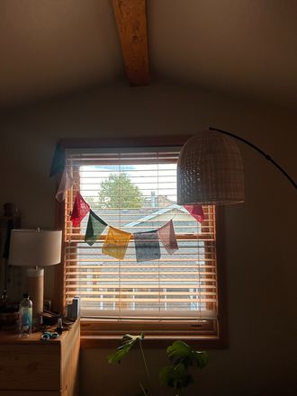 bedroom window - Sweet little home right on the Hill! Close to campus with a balcony and a front porch