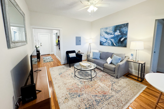 Living Area - MT2912 Fully Furnished, Renovated 2-Bed w/ Private Balcony Apartments