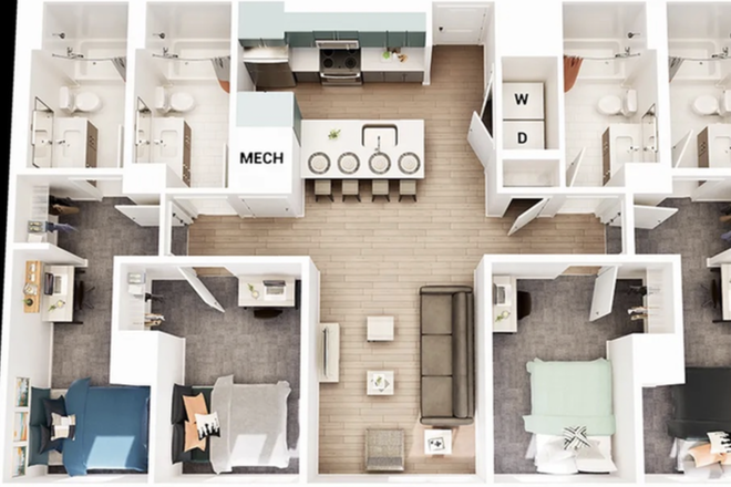 Floor plan - Summer housing, May 22-July 31 Apartments