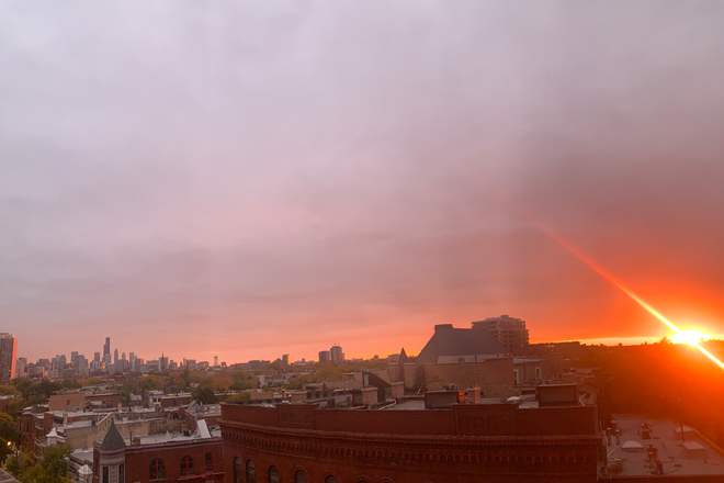 Balcony view - Furnished Bedroom, Bathroom with balcony and city view (priority for: English Language Academy)