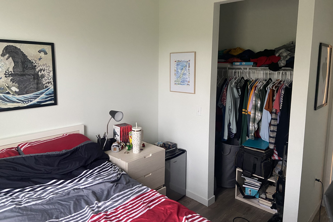 This is the bedroom itself. The closet is very spacious too! - The Hub on Campus Orlando