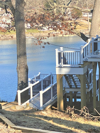 the deck - Coventry Lake Front Rental,  2nd FL FURNISHED Apartments