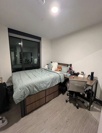 Bedroom (desk, bed, drawer, closet) - Lightview Apartments