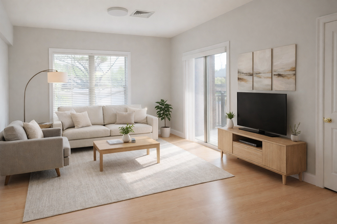 living room - Attn: 2 mi to UVMMC. Take the Bike path directly to Campus. Free Heat/garage prkg & storage