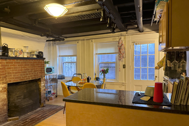 Kitchen, looking out into backyard - Garden Apartment in Beacon Hill