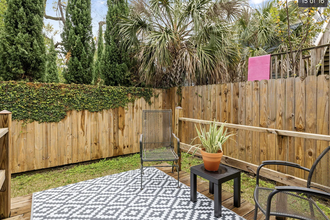Backyard Patio - Unit A - lively Cannonborough Neighborhood Duplex